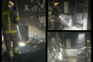 عصر امروز خانه ای در صالحیه به آتش کشیده شد