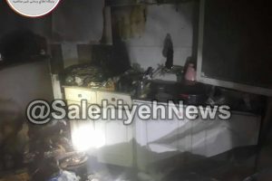 آتش سوزی منزل مسکونی در میلان بیست و یکم شهر صالحیه