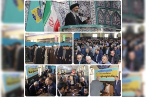  برگزاری نماز جمعه بخش گلستان با حضور مردم و مسئولین