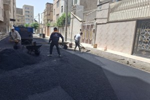  اجرای عملیات زیرسازی و آسفالت کوچه بهارستان نهم