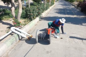 نصب موانع یو شکل در ورودی فاز اول بوستان نهج البلاغه