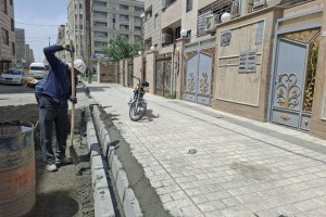 اجرای عملیات تخریب و نوسازی انهار در کوچه گلستان بیست و دوم
