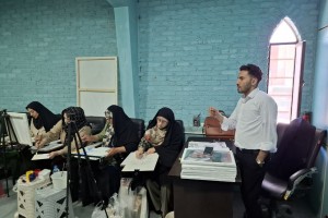 کارگاه آموزش رنگ و روغن در مجموعه فرهنگی شهید صادق امامی