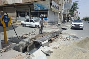 تعریض و بهسازی پل ورودی کوچه نگارستان ششم