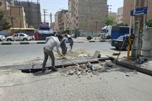 تعریض و بهسازی پل ورودی کوچه نگارستان ششم