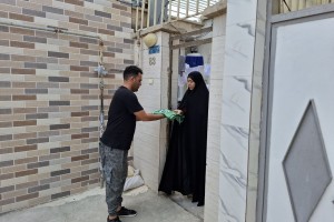 اجرای پویش «هر خانه یک پرچم» به مناسبت دهه امامت و ولایت در شهر صالحیه