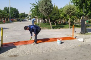 شاداب‌سازی و رنگ آمیزی مبلمان های پارکی سطح شهر صالحیه