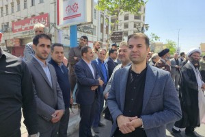 مراسم تشییع و تدفین شهید مدافع وطن "مهدی خدائی" در شهر صالحیه برگزار شد