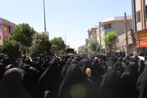 مراسم تشییع و تدفین شهید مدافع وطن "مهدی خدائی" در شهر صالحیه برگزار شد