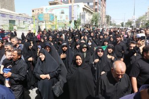 مراسم تشییع و تدفین شهید مدافع وطن "مهدی خدائی" در شهر صالحیه برگزار شد