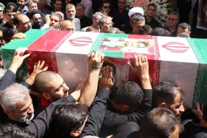 مراسم تشییع و تدفین شهید مدافع وطن "مهدی خدائی" در شهر صالحیه برگزار شد