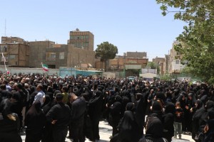 مراسم تشییع و تدفین شهید مدافع وطن "مهدی خدائی" در شهر صالحیه برگزار شد
