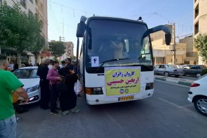 آیین بدرقه زائران اربعین حسینی شهر صالحیه برگزار شد  