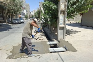 تعویض و نوسازی جایگاه‌های مخزن زباله در خیابان نسترن