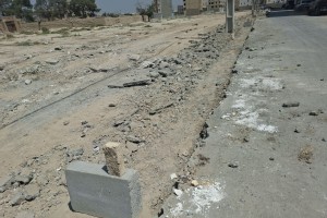 ادامه عملیات جدول‌گذاری و احداث نهر در گذر عرفان سوم