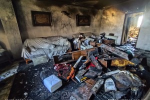 آتشنشانان صالحیه حریق ساختمان مسکونی در نگارستان 5 را مهار کردند  