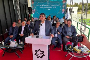 گزارش شهردار صالحیه به وزیر کشور در مراسم افتتاح استادیوم شهید آرمان علی وردی  