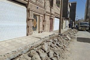 اجرای عملیات تخریب و نوسازی جداول انهار کوچه گلستان هشتم