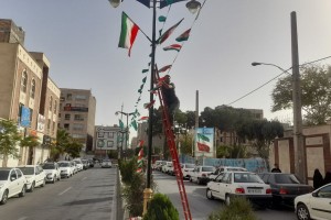 فضاسازی شهر صالحیه به مناسبت هفته دفاع مقدس