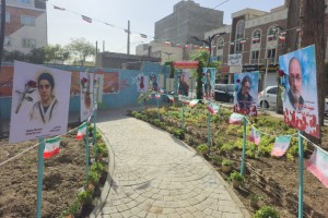 برپایی نمایشگاه تمثال شهدای والامقام جنگ تحمیلی 12 روزه در صالحیه