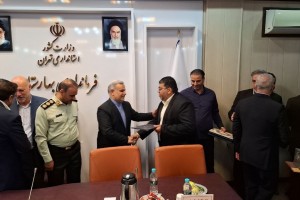 برگزاری آیین تکریم و معارفه سرپرست فرمانداری شهرستان بهارستان