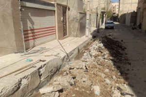 آغاز عملیات تخریب و نوسازی نهر کوچه فروردین دوم با جداول تولید کارگاه امانی  