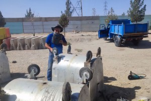 مرمت و تعمیر مستمر مخازن زباله سطح شهر صالحیه  