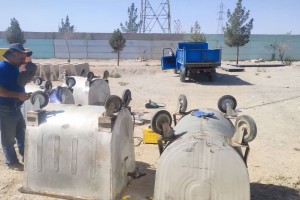 مرمت و تعمیر مستمر مخازن زباله سطح شهر صالحیه  