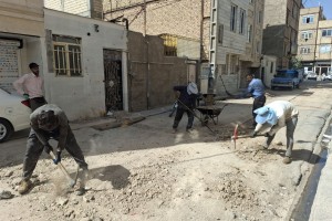 آغاز عملیات زیرسازی نوار حفاری کوچه میلان 24