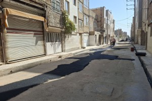 عملیات ترمیم و لکه‌گیری نوار حفاری کوچه میلان 24  