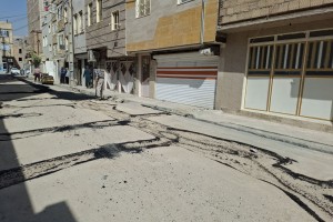 عملیات ترمیم و لکه‌گیری نوار حفاری کوچه میلان 24  