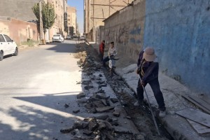 آغاز عملیات نوسازی جداول فرسوده کوچه گلستان 18