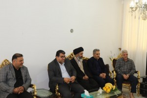 دیدار شهردار و رئیس شورای اسلامی شهر صالحیه به همراه جمعی از مسئولان شهرستان بهارستان با دو تن از جانبازان سرافراز دفاع مقدس