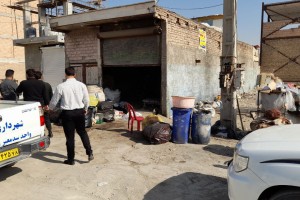 پلمپ سه واحد مزاحم شهری در صالحیه بر اساس رای کمیسیون بند 20 ماده 55 قانون شهرداری‌ها  