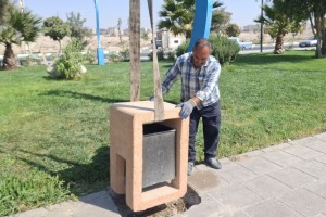 نصب نیمکت، باکس زباله و اجاق‌ پارکی در میدان شهید بهشتی 