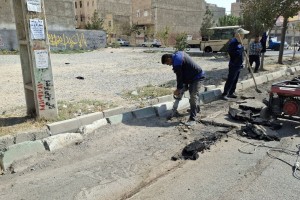 ترمیم و بازسازی جداول کناری خیابان ولیعصر(عج)