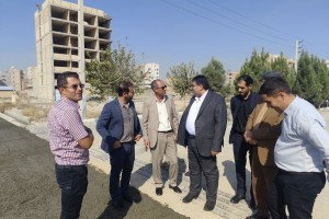 بازدید شهردار و اعضای شورای اسلامی شهر صالحیه از روند اجرای بتن RCC در انتهای خیابان پانزده‌متری دوم (صبا)  