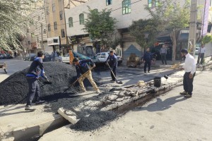 اجرای عملیات تعریض و بازسازی پل عرضی خیابان نسیم  