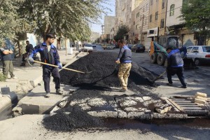 اجرای عملیات تعریض و بازسازی پل عرضی خیابان نسیم  