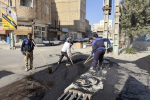 اجرای عملیات تعریض و بازسازی پل عرضی خیابان نسیم  