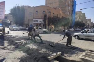 اجرای عملیات تعریض و بازسازی پل عرضی خیابان نسیم  