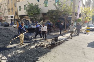 اجرای عملیات تعریض و بازسازی پل عرضی خیابان نسیم  