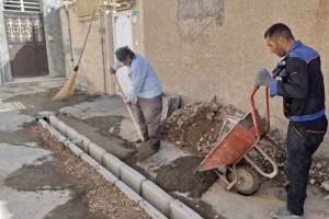 نوسازی نهر کوچه بن‌بست انتهای مهر یکم  