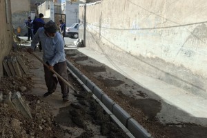 نوسازی نهر کوچه بن‌بست انتهای مهر یکم  