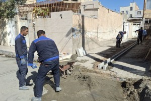 نوسازی نهر کوچه بن‌بست انتهای مهر یکم  