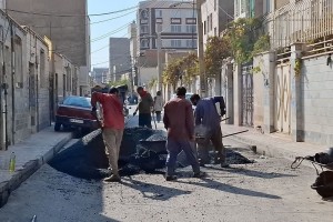 عملیات لکه‌گیری آسفالت کوچه بوستان نهم اجرایی شد