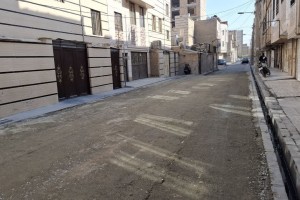  آغاز عملیات زیرسازی کوچه میلان یازدهم برای اجرای بتن RCC