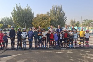 رقابت پرشور دانش‌آموزان در المپیاد اسکیت شهر صالحیه