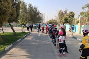 رقابت پرشور دانش‌آموزان در المپیاد اسکیت شهر صالحیه