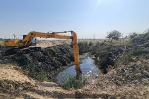 لایروبی کانال نواب در انتهای خیابان ولیعصر(عج)، گامی در تقویت نظام دفع آب‌های سطحی شهر